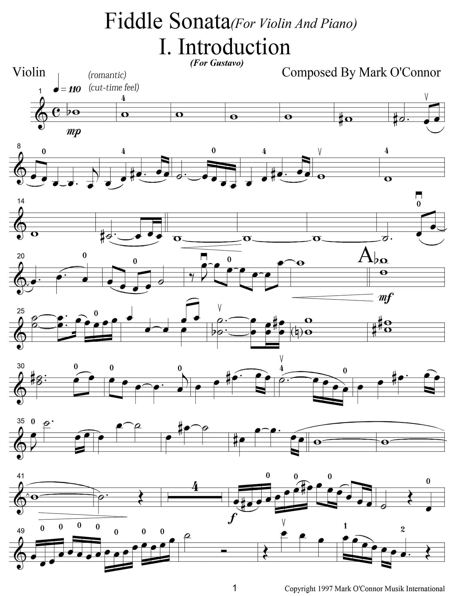 O'Connor, Mark - Fiddle Sonata for Violin and Piano - Violin - Digital Download - Image 3