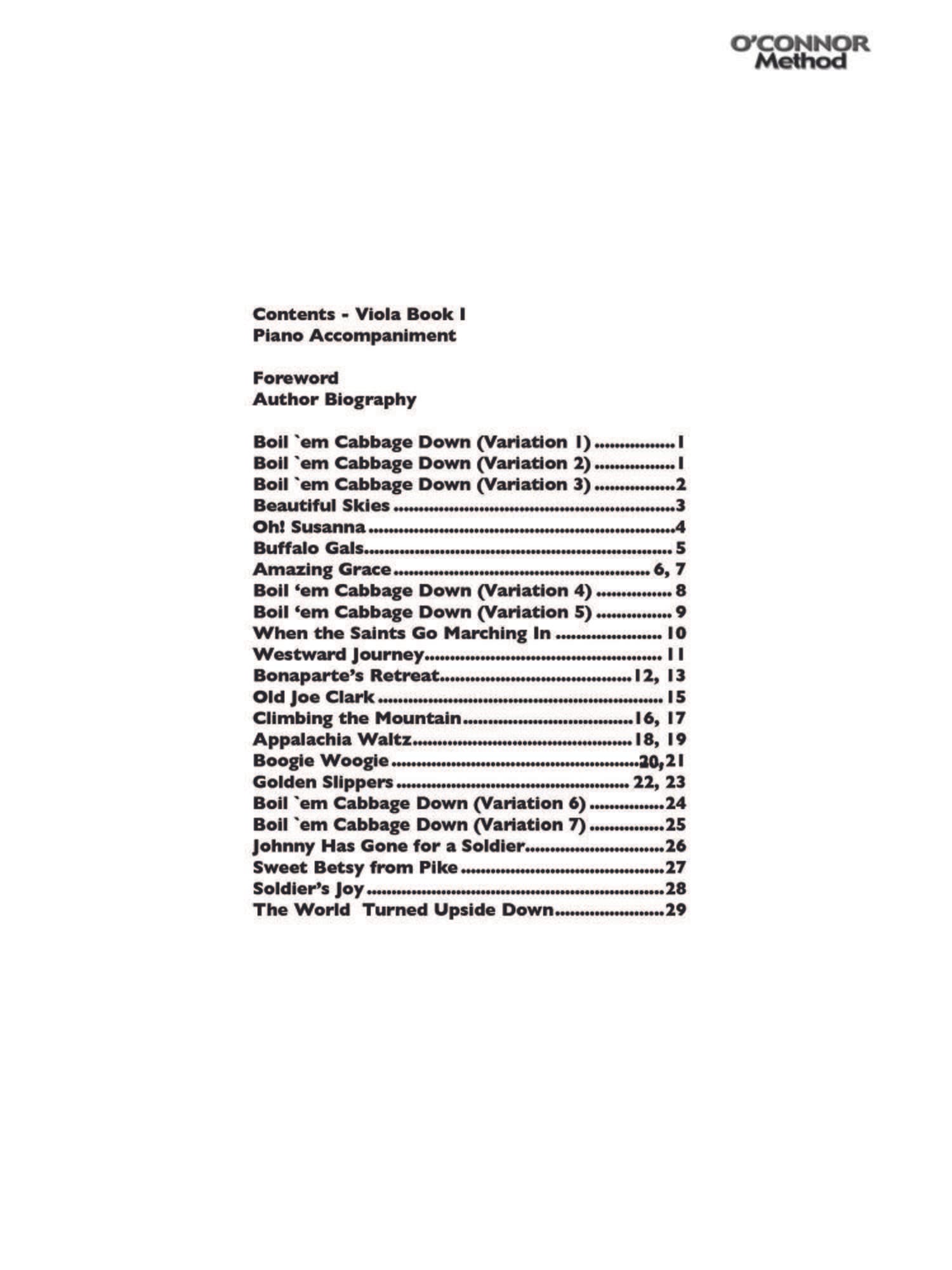 O'Connor Viola Method Book I - Piano Accompaniment - Digital Download - Image 2