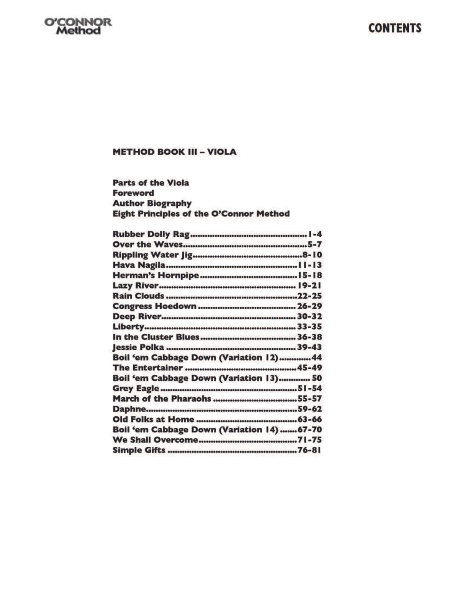 O'Connor Viola Method Book III - Digital Download - Image 2