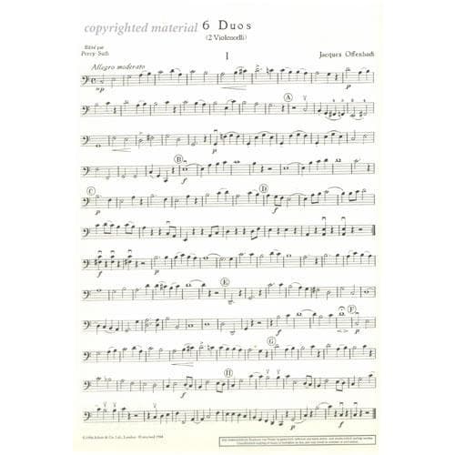Offenbach, Jacques - Six Duos Op 49 Volume 1 Cello Duets Published by Schott Music - Image 2
