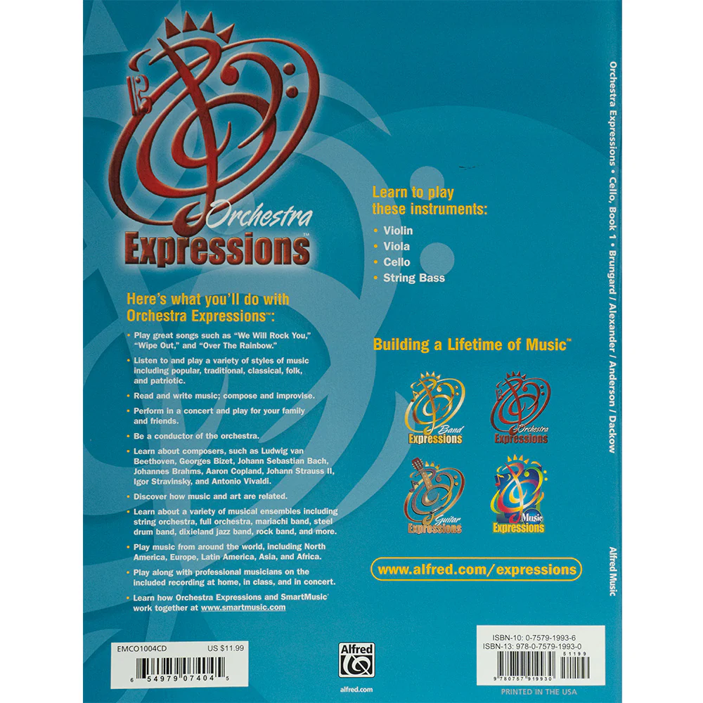 Orchestra Expressions Book 1, Cello Book and CD By Kathleen Brungard and Gerald E Anderson Published by Alfred Music Publishing - Image 2