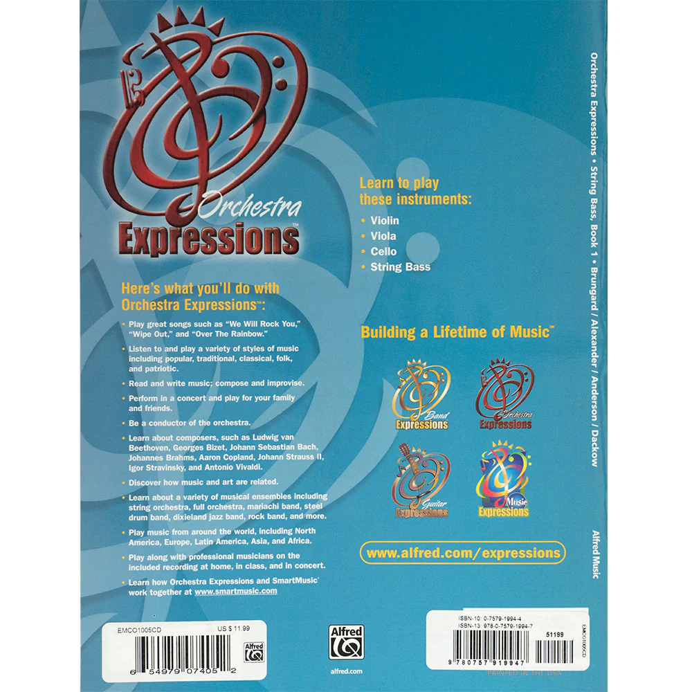Orchestra Expressions Book 1, String Bass Book and CD By Kathleen Brungard and Gerald E Anderson Published by Alfred Music Publishing - Image 2