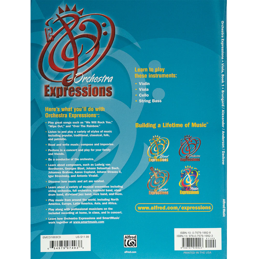 Orchestra Expressions Book 1, Viola Book and CD By Kathleen Brungard and Gerald E Anderson Published by Alfred Music Publishing - Image 2
