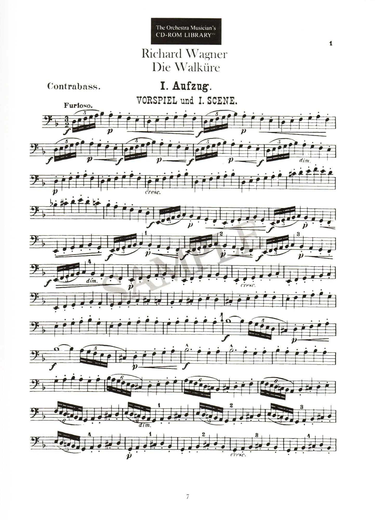 The Orchestra Musician's CD-ROM Library - Volume 12: Wagner, Part 2 - Bass - CD Sheet Music, LLC - Image 3