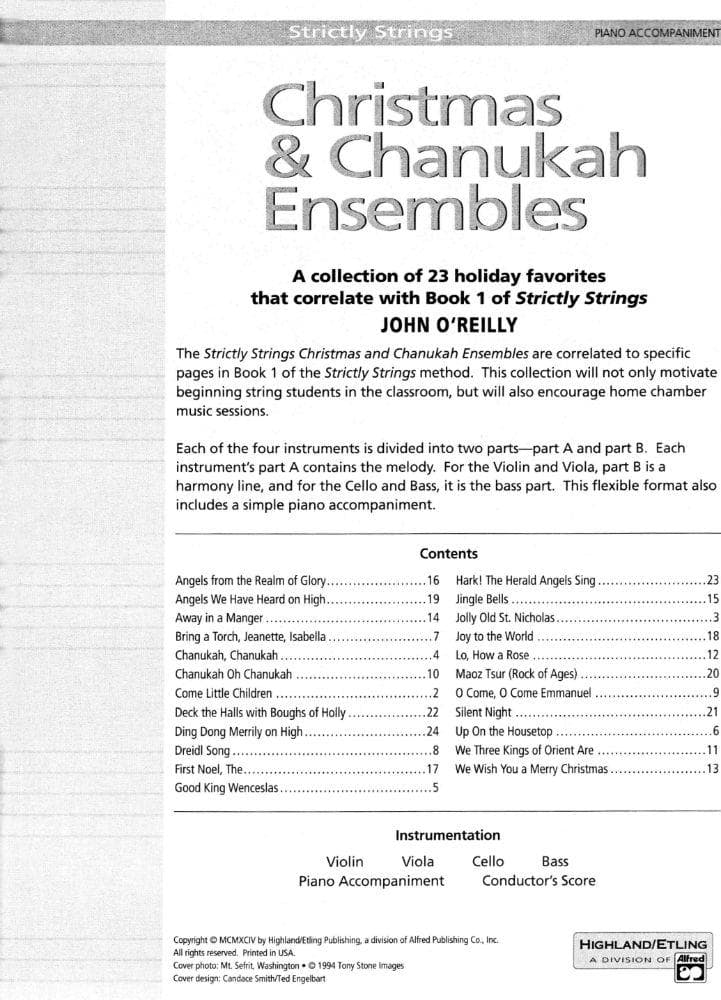 O'Reilly, John - Christmas and Chanukah Ensembles Piano Published by Neil A Kjos Music Company - Image 2