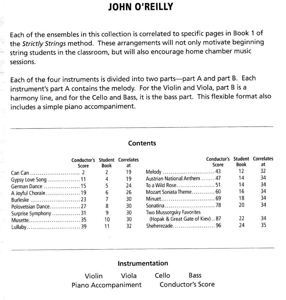 O'Reilly, John - Strictly Classics, Book 1, Teacher Score Published by Neil A Kjos Music Company - Image 2