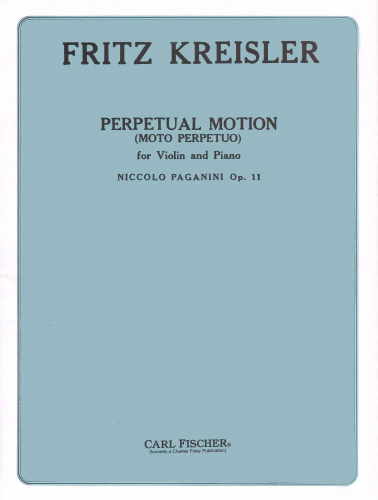 Paganini, Niccolo - Moto Perpetuo (Perpetual Motion), Op 11 - for Violin and Piano - Carl Fischer