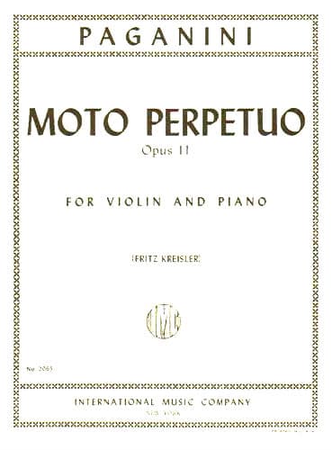 Paganini, Niccolò - Moto Perpetuo (Perpetual Motion), Op 11 - Violin and Piano - International Music Company - Image 2