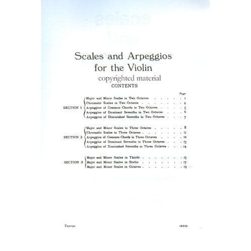 Paxton Music - Scales and Arpeggios for Violin - Image 2