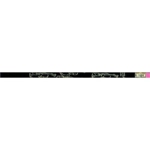 Pencil - Black with Gold Violin Design
