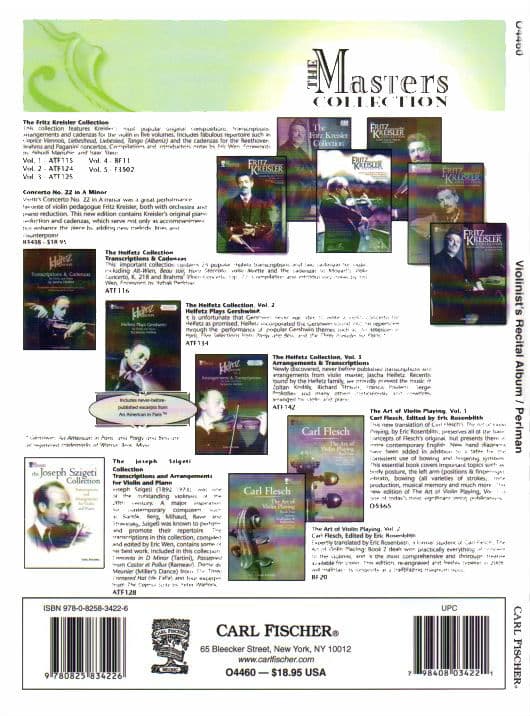 Violinist's Recital Album: A Collection of Stylistic Solos - Violin and Piano - edited by George Perlman - Carl Fischer - Image 4