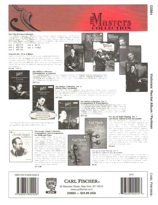 Violinist's First Solo Album, Volume 2 - Violin and Piano - edited by George Perlman - Carl Fischer - Image 4