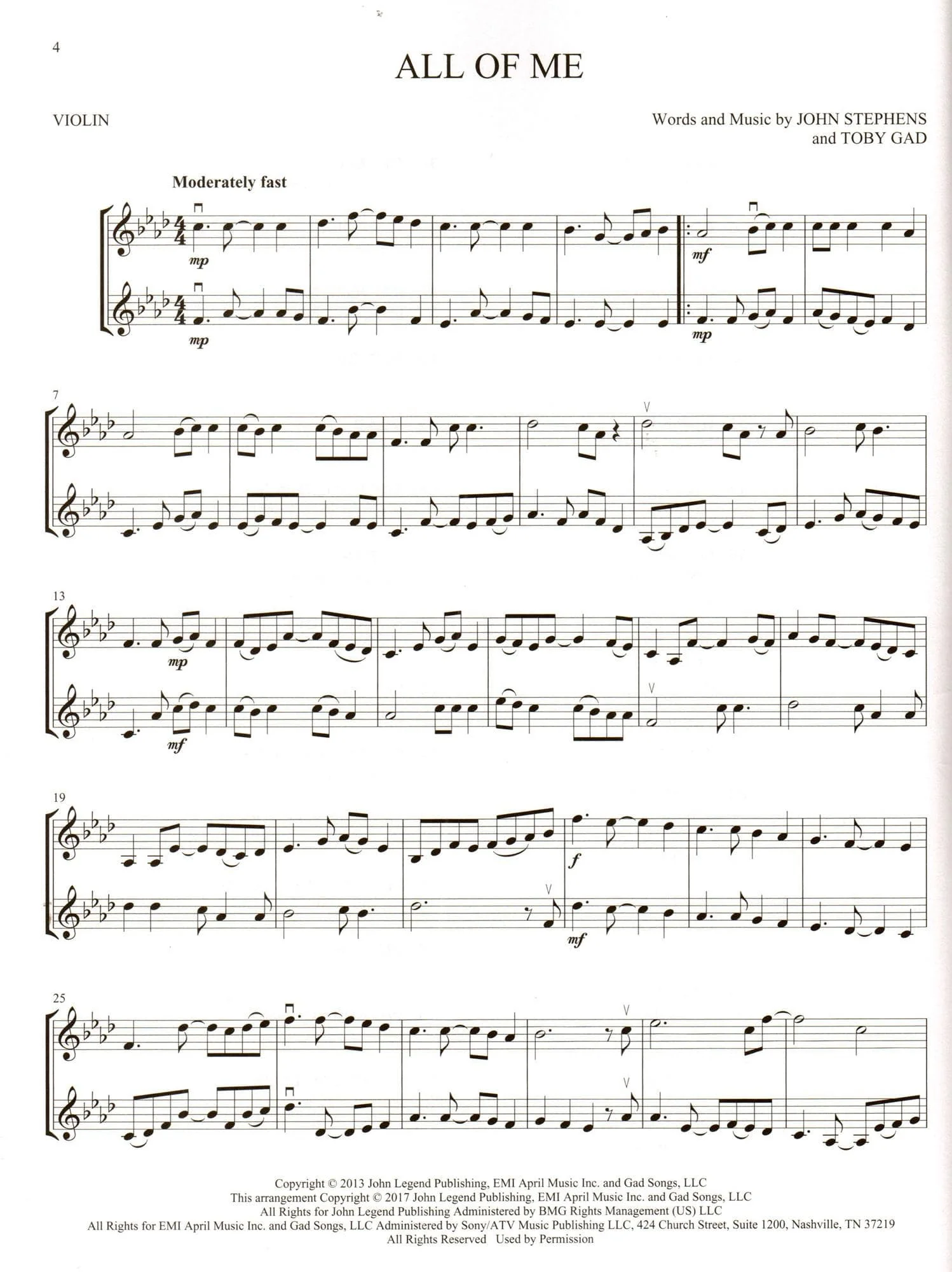 Pop Hits for Violin Duet - Hal Leonard - Image 2