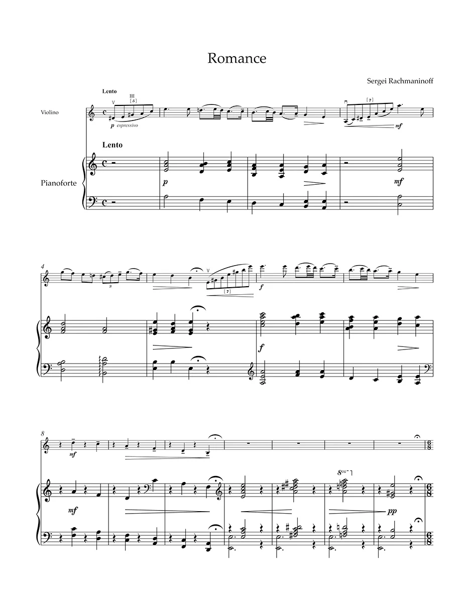 Rachmaninoff, Sergei - Works for Violin and Piano - edited by Daniela Macchione - Barenreiter Urtext - Image 3
