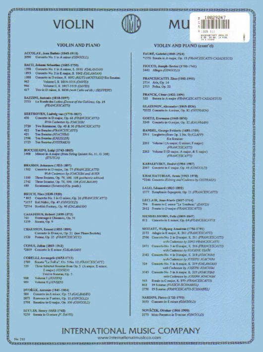 Rachmaninov, Sergey - Vocalise Op 34, No 14 - Violin & Piano - arranged by M Press - edited by Josef Gingold - International Music Company Edition - Image 3