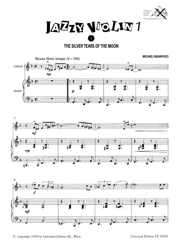 Radanovics - Jazzy Violin For Young Players Book 1 Published by Universal Edition - Image 3