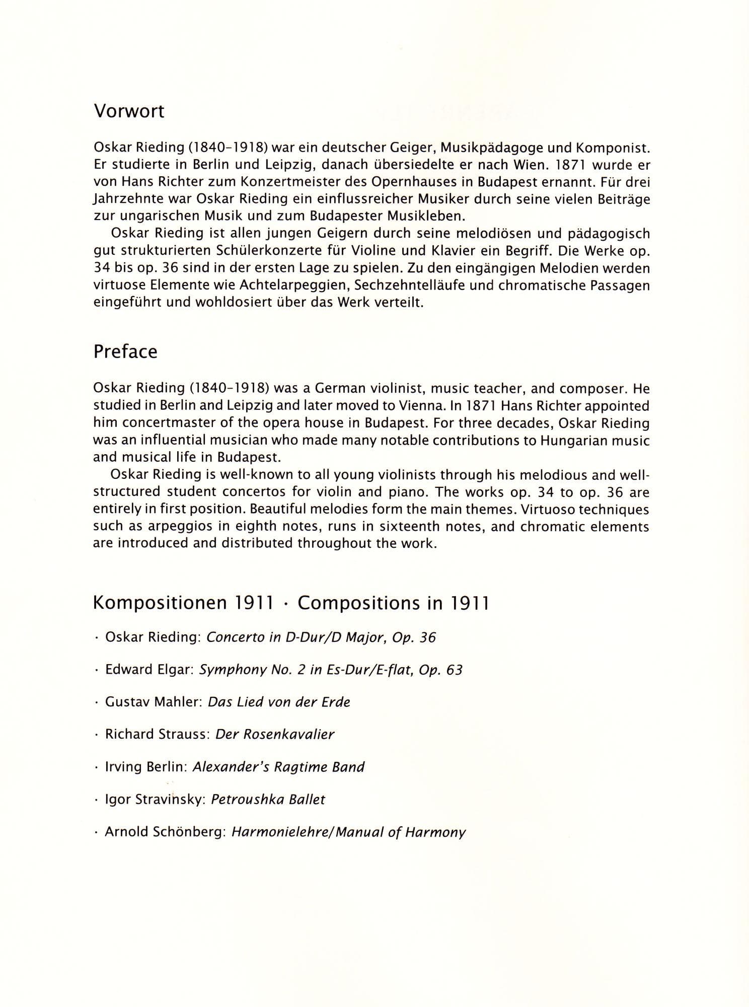 Rieding, Oskar - Violin Concerto in D Major, Op 36 - Violin and Piano - Barenreiter - Image 2