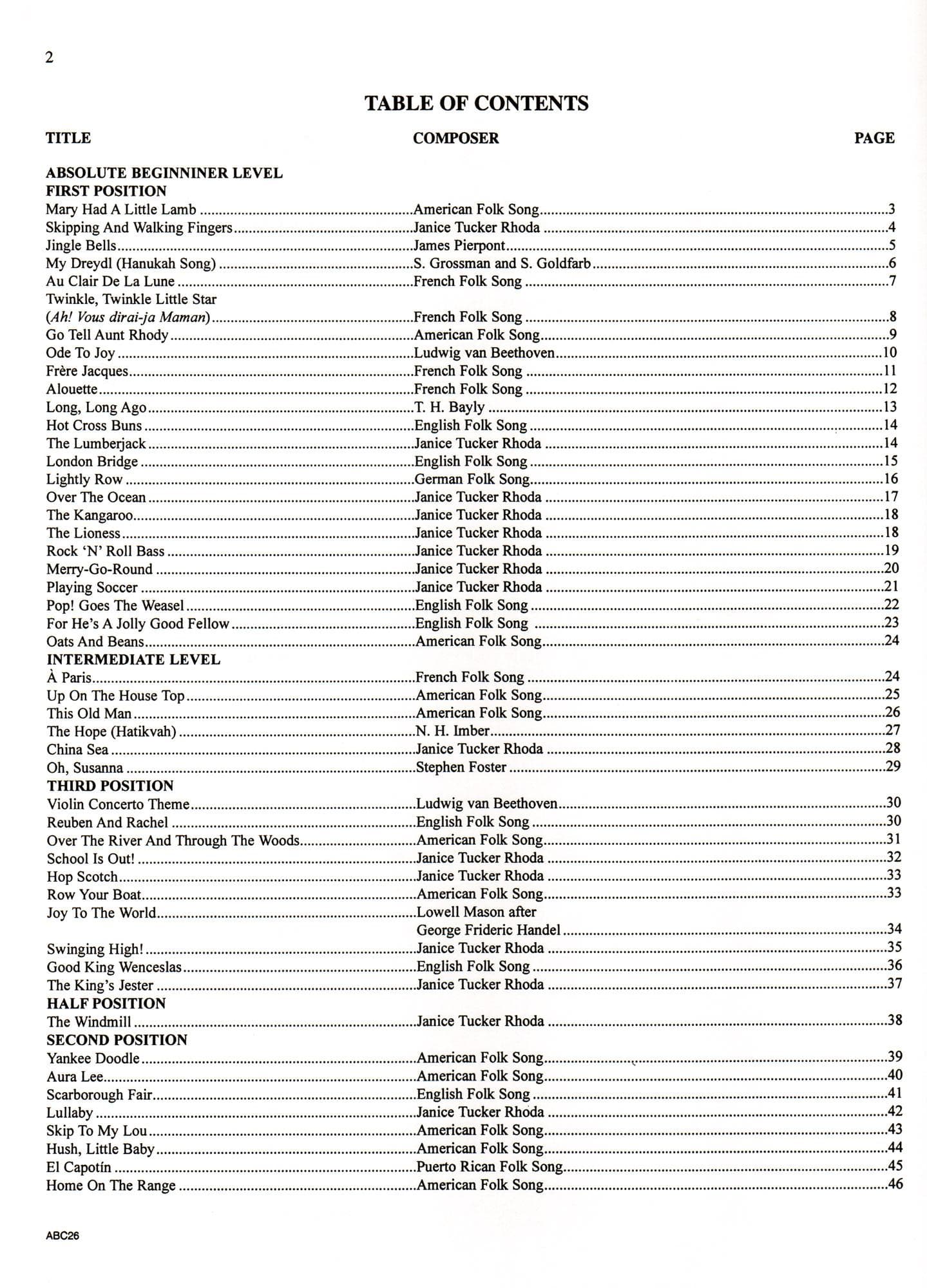 Rhoda, Janice Tucker - ABCs of Bass - Easy Piano Accompaniment Published by Carl Fischer - Image 2