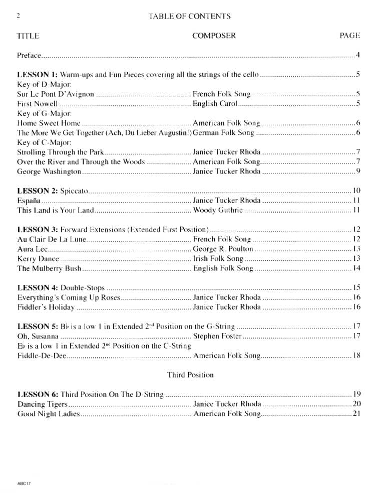 Rhoda, Janice - The ABCs of Cello for the Advanced, Book 3 - Cello - Carl Fischer - Image 2