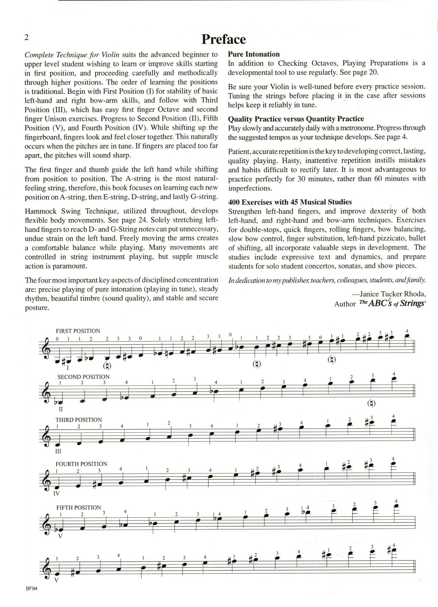 Janice Tucker Rhoda - Complete Technique for Violin - Book One - for Violin - published by Carl Fischer - Image 3