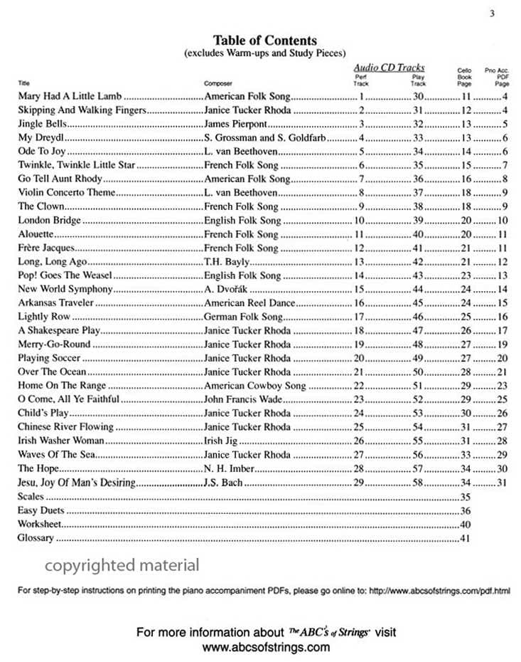 Rhoda, Janice Tucker - The ABCs of Cello for the Absolute Beginner - Cello - Carl Fischer - Image 2