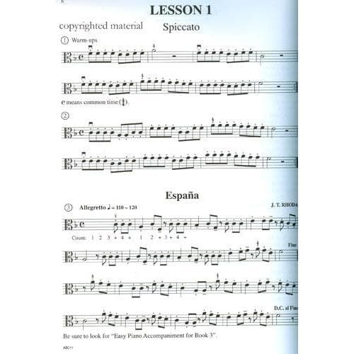 Rhoda, Janice Tucker - The ABCs of Viola For The Advanced (Book 3) Published by Carl Fischer - Image 3