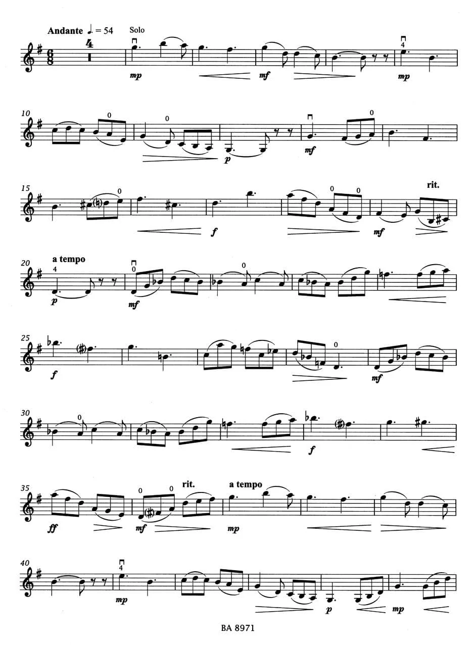 Rieding, Oskar - Violin Concerto in B Minor, Op 35 - Violin and Piano - edited by Kurt Sassmannshaus - Bärenreiter - Image 3