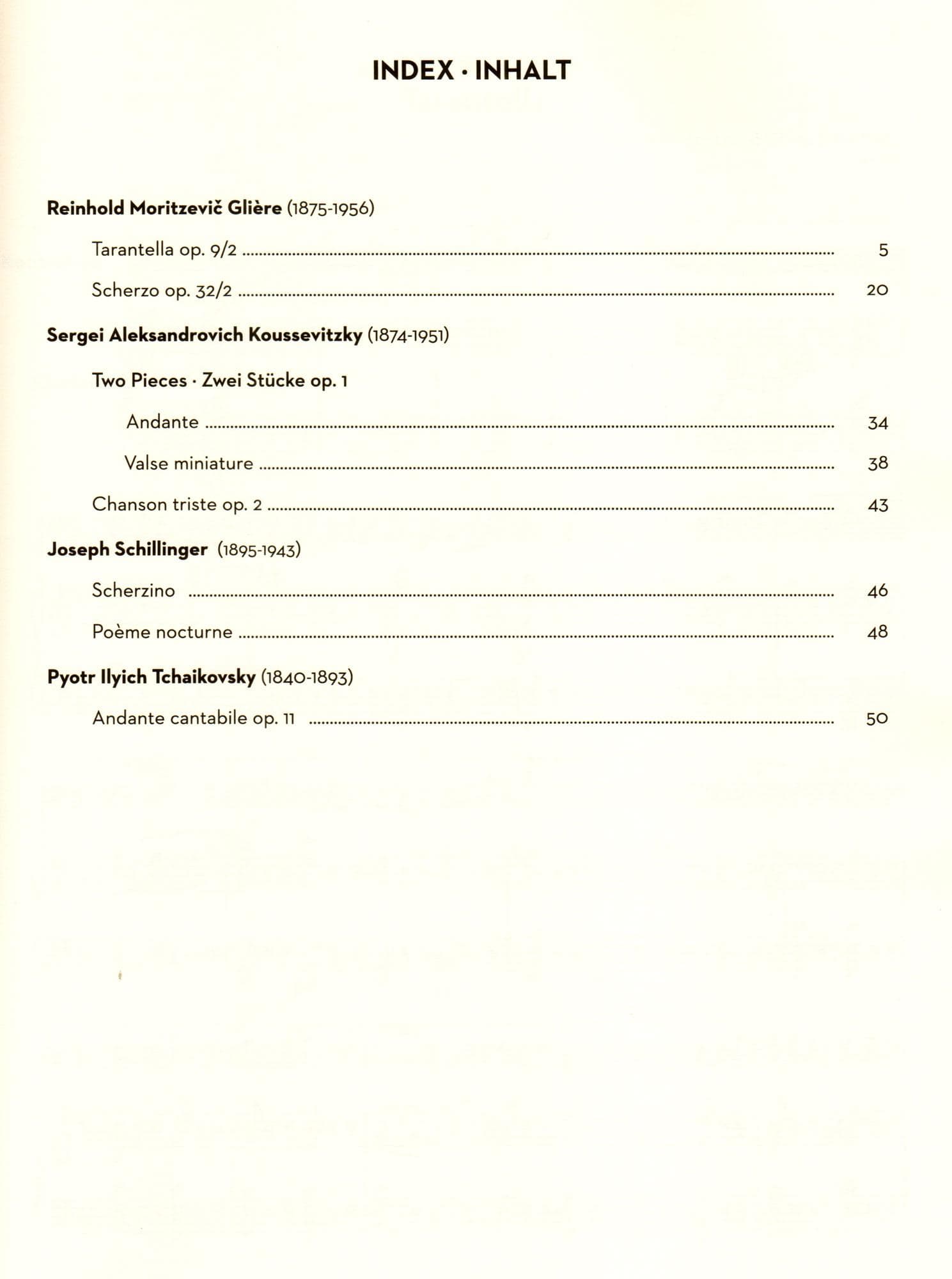 Russian Double Bass Album - 8 Pieces for Bass and Piano - Forberg Musikverlag - Image 2