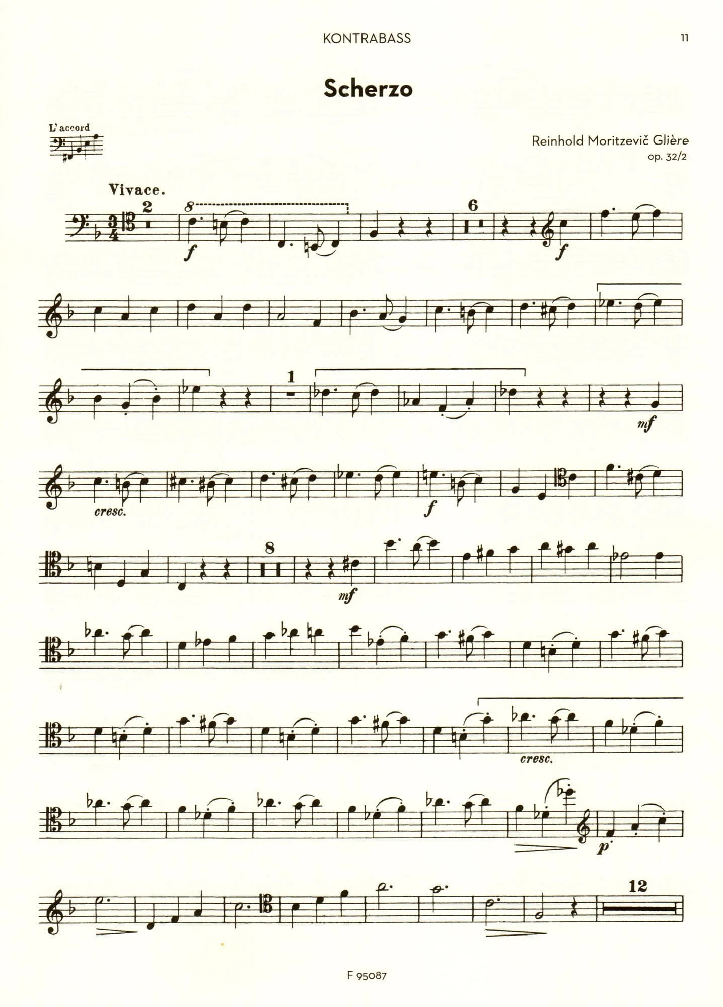 Russian Double Bass Album - 8 Pieces for Bass and Piano - Forberg Musikverlag - Image 3