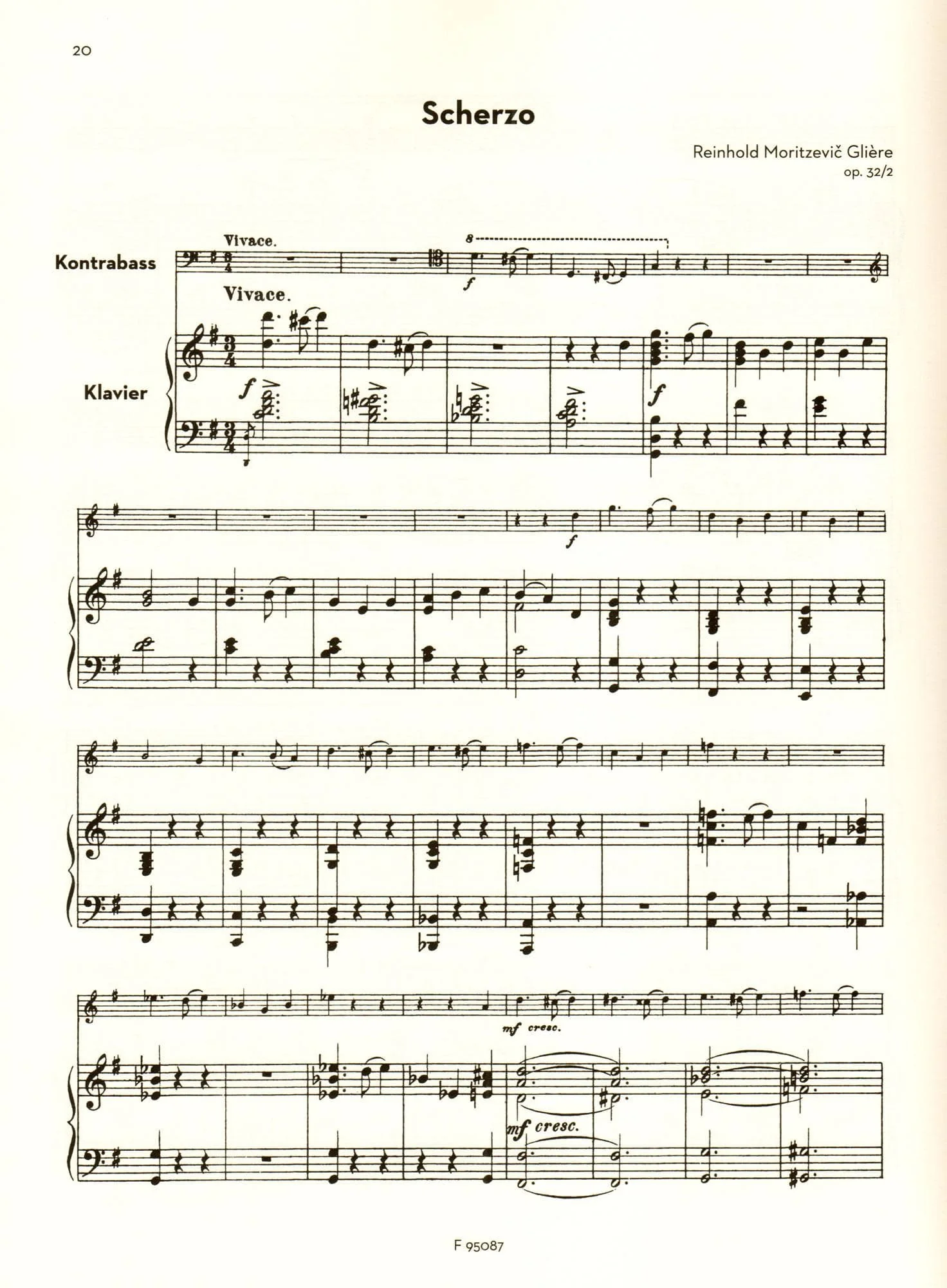 Russian Double Bass Album - 8 Pieces for Bass and Piano - Forberg Musikverlag - Image 4
