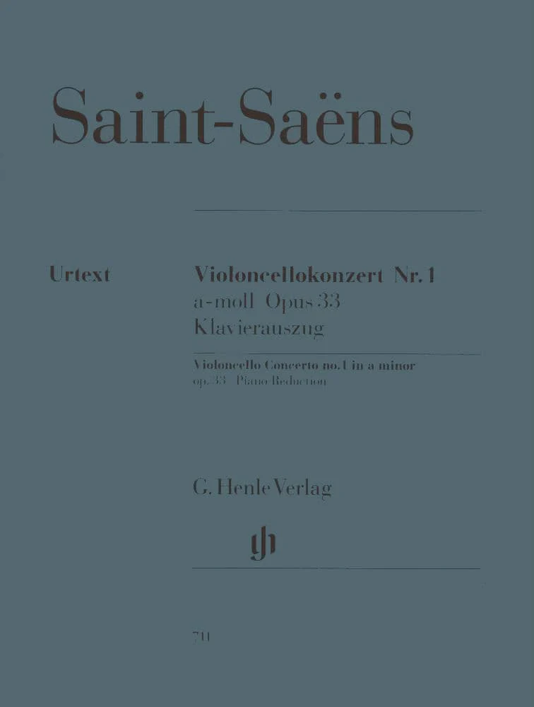 Saint-Saens, Camille - Cello Concerto No 1 in A Minor, Op 33 - edited by David Geringas - Henle