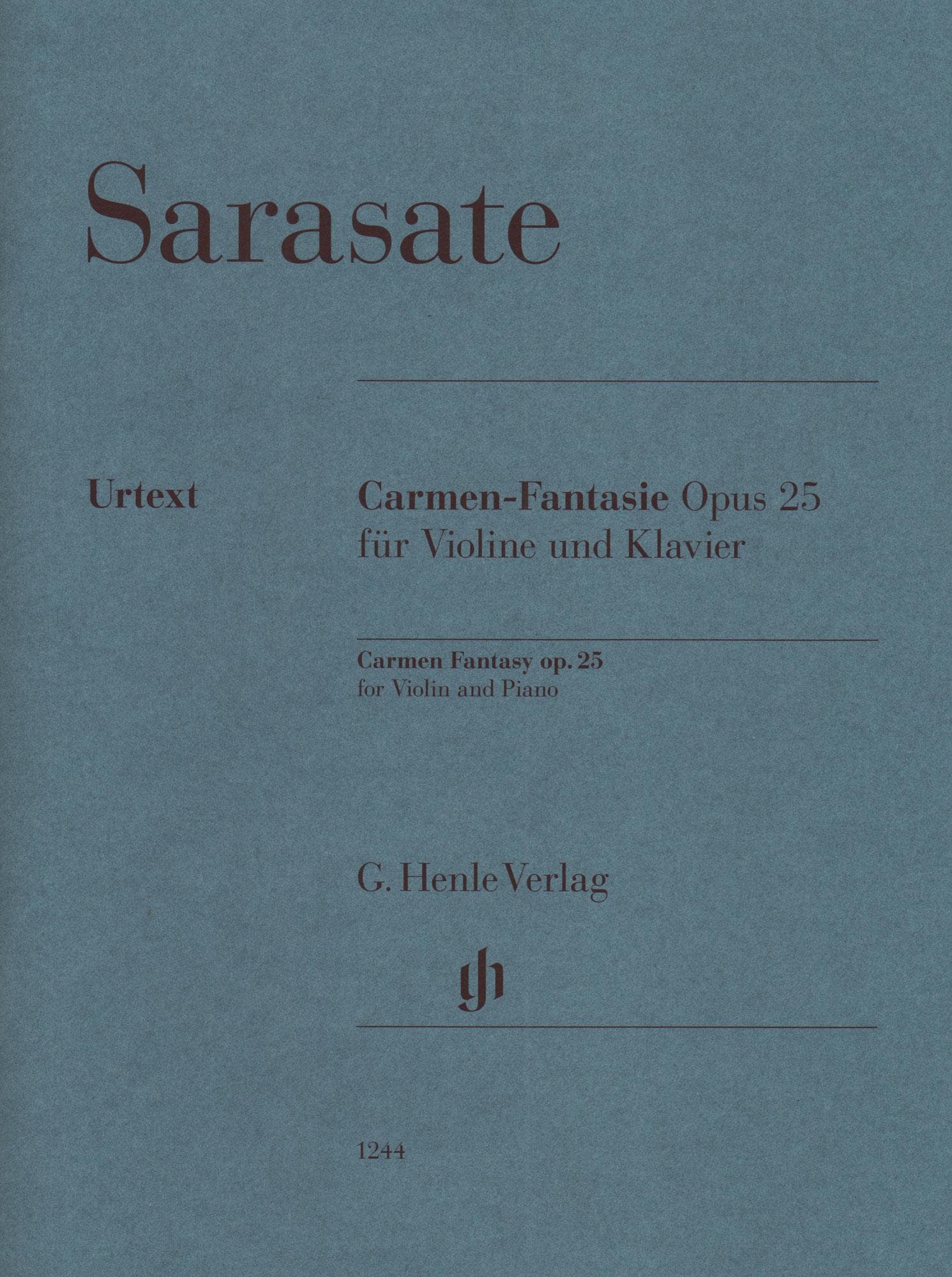 Sarasate, Pablo - Carmen Fantasy, Op. 25 - Violin and Piano - edited by Peter Jost - G Henle Verlag URTEXT