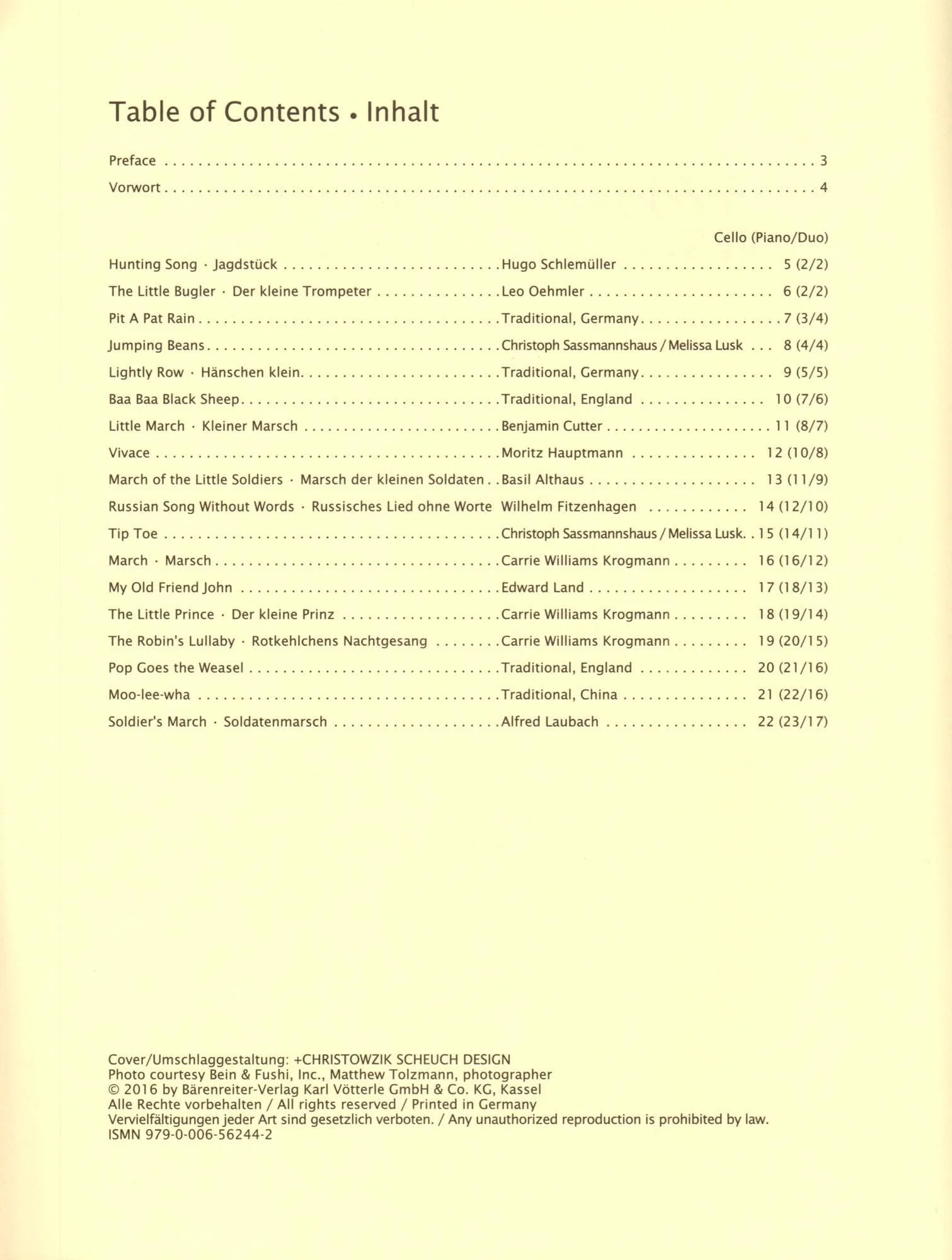 The Sassmannshaus Tradition - Cello Recital Album Volume 1 - 18 Recital Pieces in First Position - for Cello and Piano (or Two Celli) - published by Barenreiter - Image 2