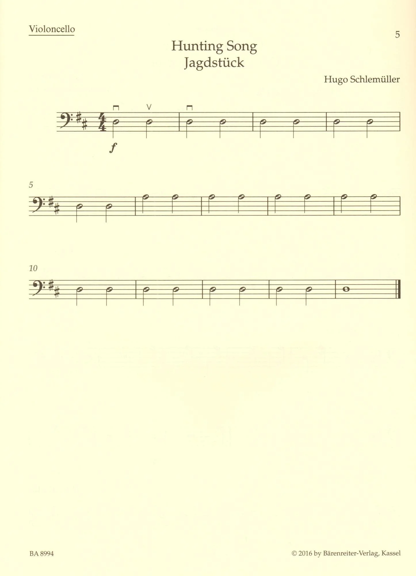 The Sassmannshaus Tradition - Cello Recital Album Volume 1 - 18 Recital Pieces in First Position - for Cello and Piano (or Two Celli) - published by Barenreiter - Image 3
