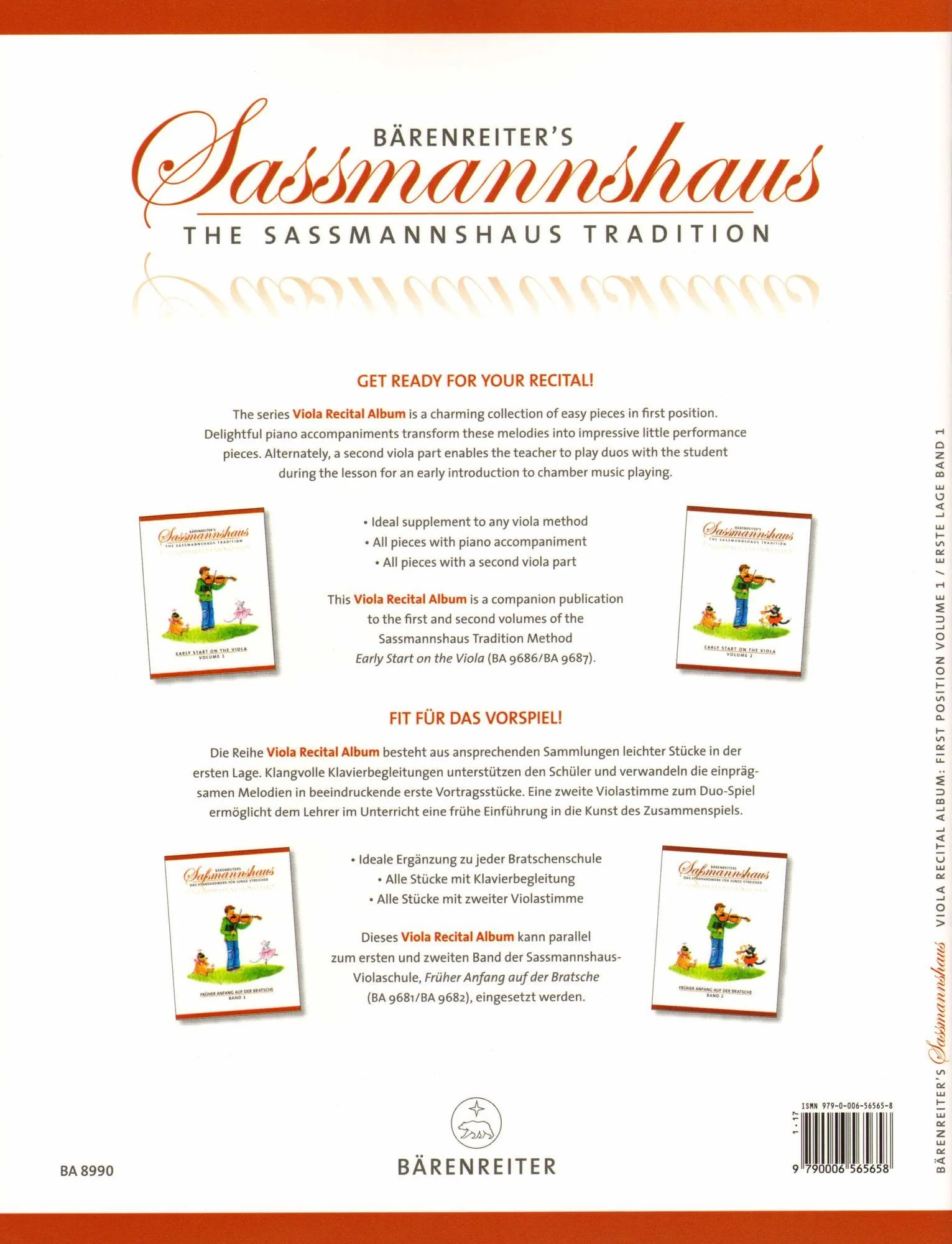 Sassmannshaus Viola Recital Album Volume 1 - Image 5