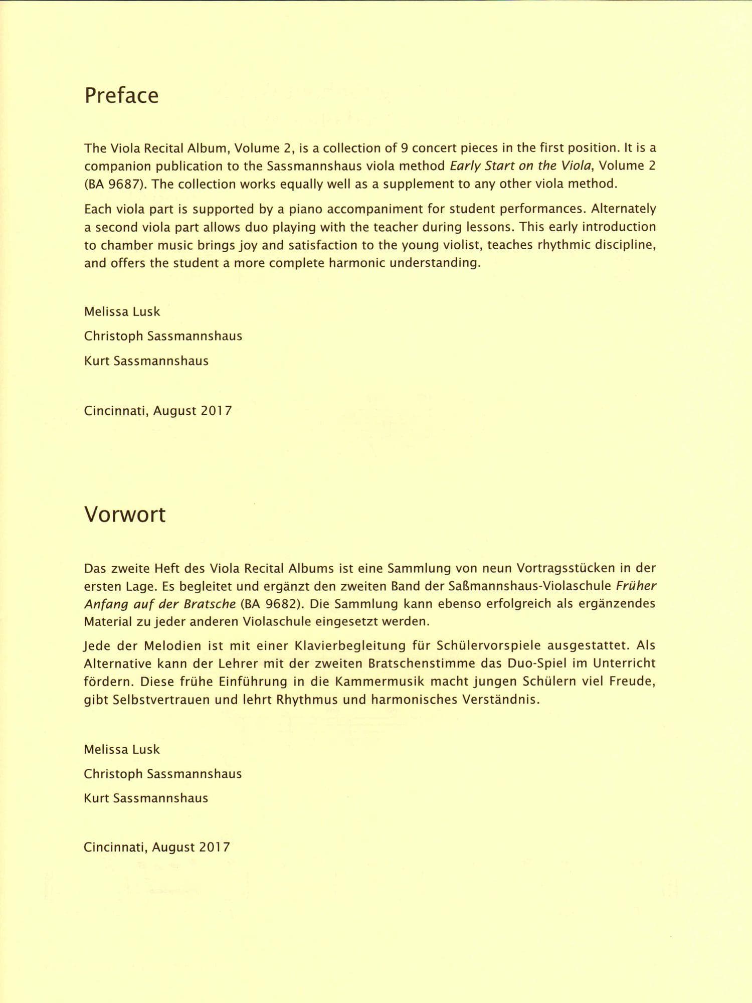 Sassmannshaus Viola Recital Album Volume 2 - Image 3