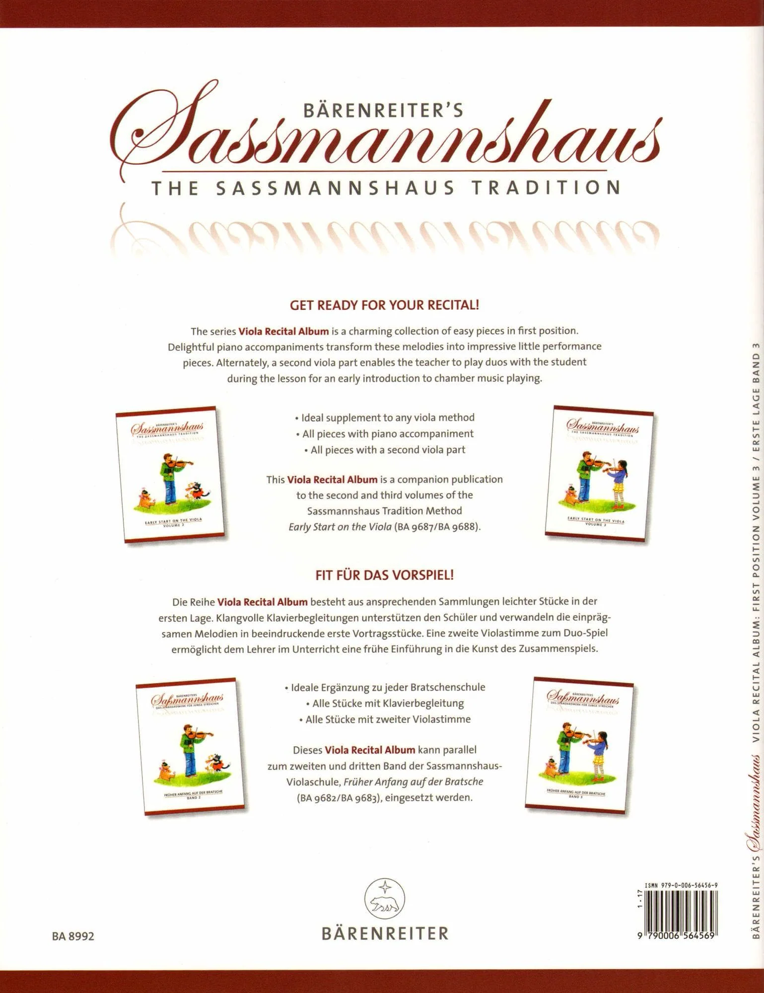 Sassmannshaus Viola Recital Album Volume 3 - Image 5