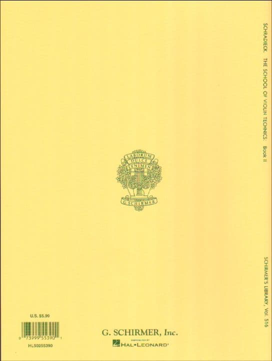 Schradieck, Henry - School of Violin-Technics, Book 2 - G Schirmer - Image 3