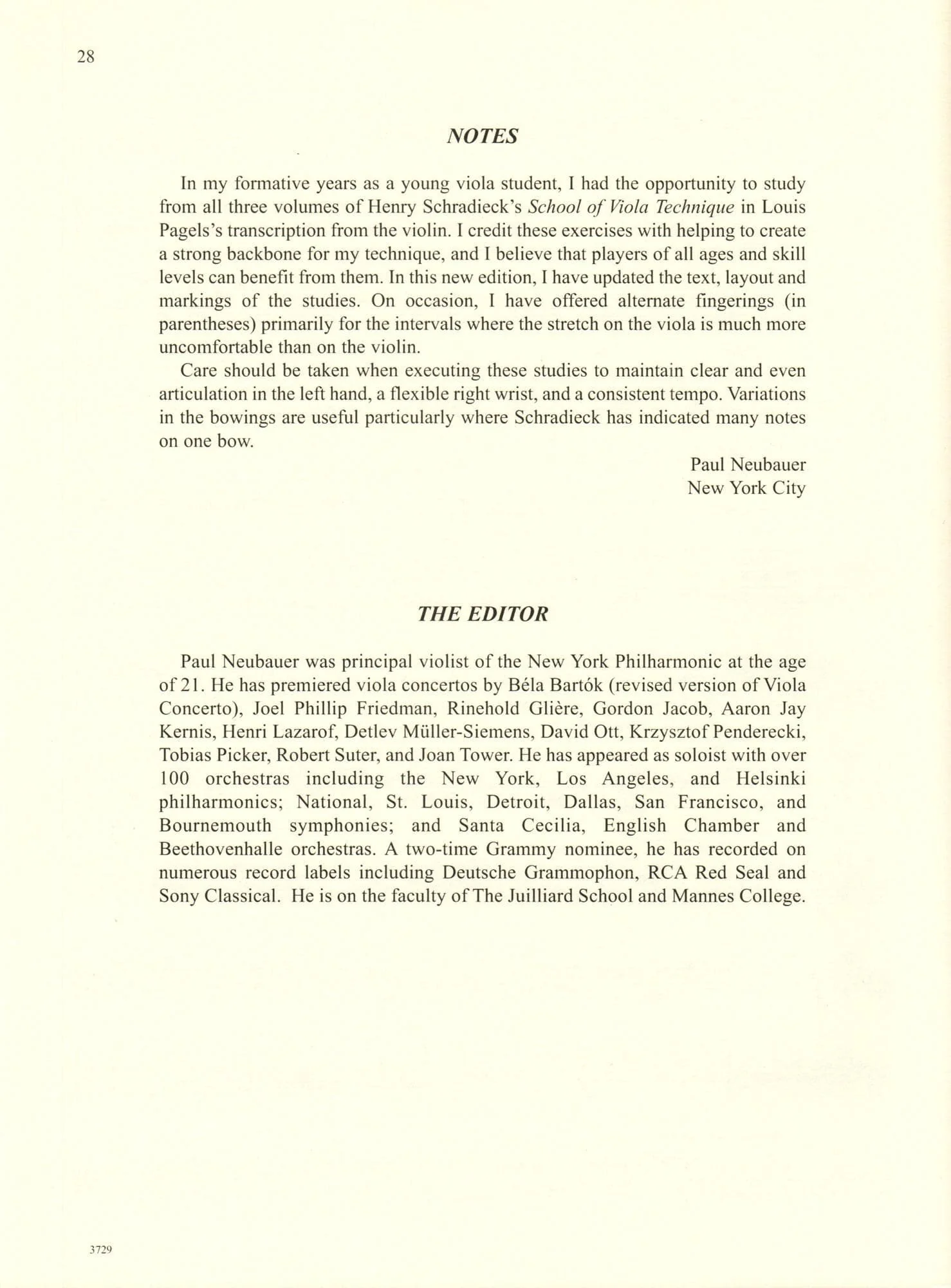 Schradieck, Henry - School of Viola Technique - Volume 1 - for Viola - Edited by Neubauer/Pagels - International - Image 3