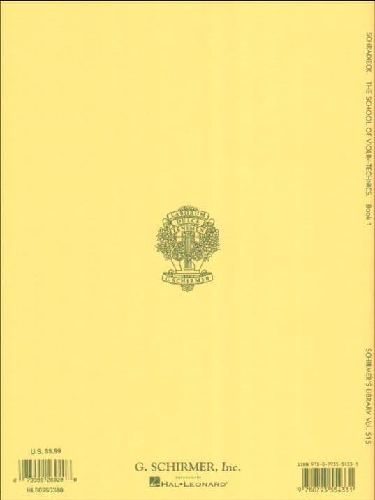 Schradieck - School of Violin Technics, Book 1 - G Schirmer - Image 3