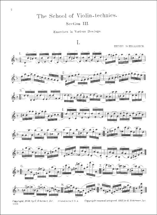 Schradieck, Henry - School of Violin-Technics, Book 3 - G Schirmer - Image 2