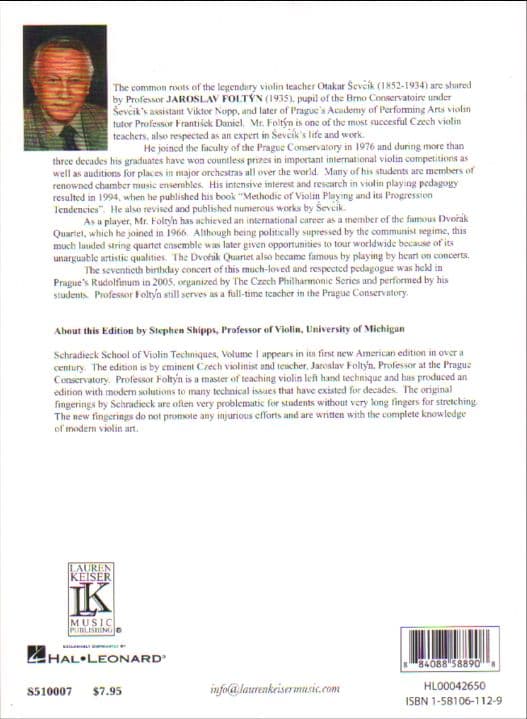Schradieck, Henry - School of Violin Technique, Book 1 - edited by Jaroslav Foltyn - Lauren Keiser Music Publishing - Image 3