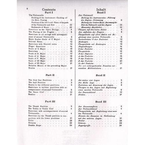 Schroeder - Violoncello Method - Volume 3 For Cello Published by Carl Fischer - Image 2