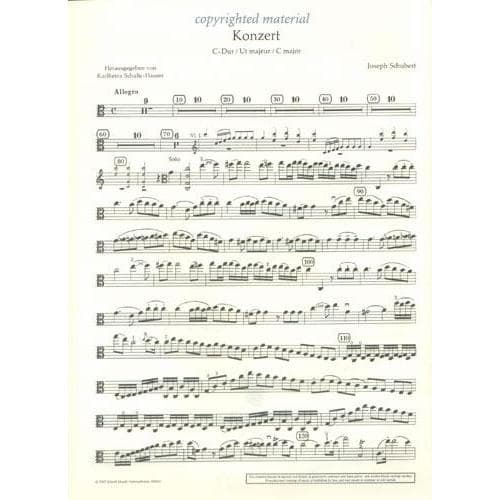 Schubert, Joseph - Concerto in C Major - Viola and Piano - edited by Karlheinz Schultz-Hauser - Schott Edition - Image 2