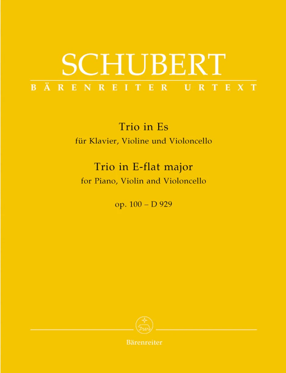Schubert, Franz - Piano Trio No 2 in E-flat, Op 100, D 929 URTEXT Published by Barenreiter