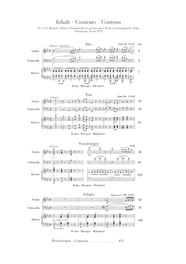 Schubert, Franz - Piano Trios, Op 99, 100, 148 URTEXT Published by G Henle Verlag - Image 2
