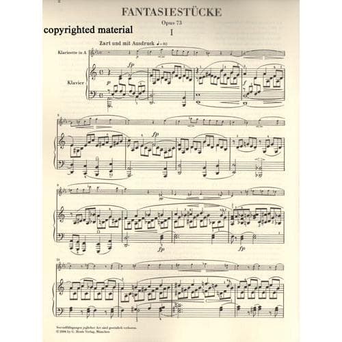 Schumann, Robert - Fantasy Pieces, Op 73 For Cello and Piano URTEXT Published by G Henle Verlag - Image 2