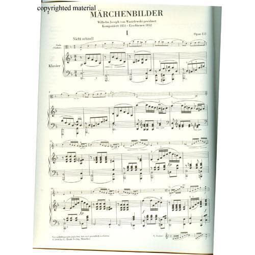 Schumann, Robert - Marchenbilder (Fairy Tales), Op 113 For Viola and Piano URTEXT Published by G Henle Verlag - Image 2