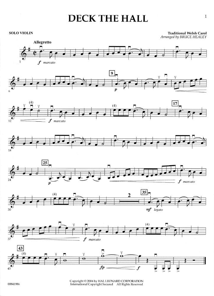 Season of Carols - Violin and Piano - arranged by Bruce Healey - Hal Leonard Edition - Image 3