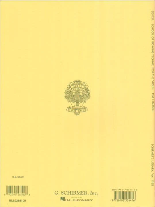 Sevcik, Otakar - School of Bowing Technic, Op 2 Part 1 - for Violin - G Schirmer - Image 3
